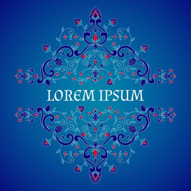 Çiçek desenli vektör çerçeve