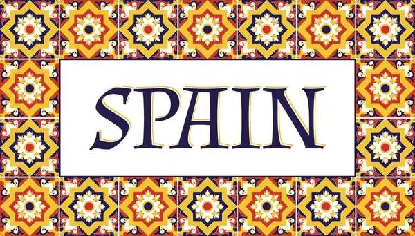 Spanyol travel banner vector - Stok Vektor