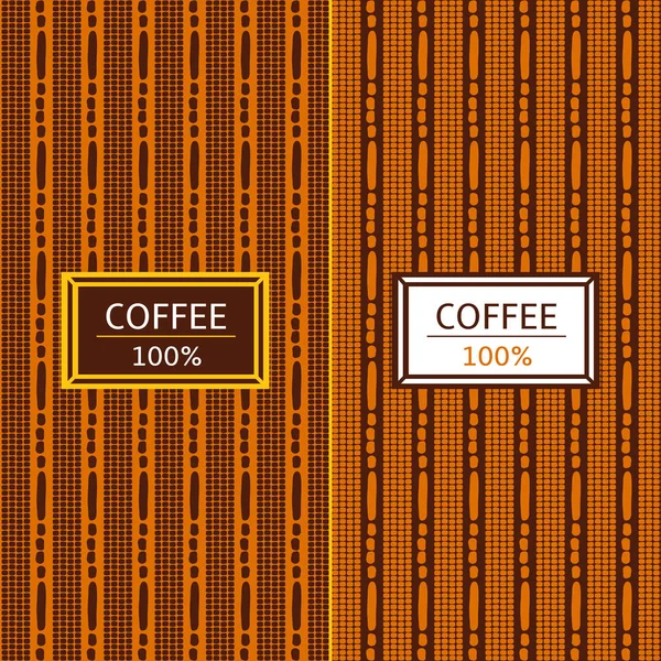 Pacote de café conjunto vetor modelo — Vetor de Stock