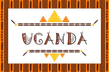 Uganda seyahat vektör afiş
