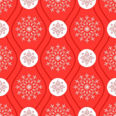 Kağıt ambalaj için vintage sorunsuz Noel tasarlamak vektör