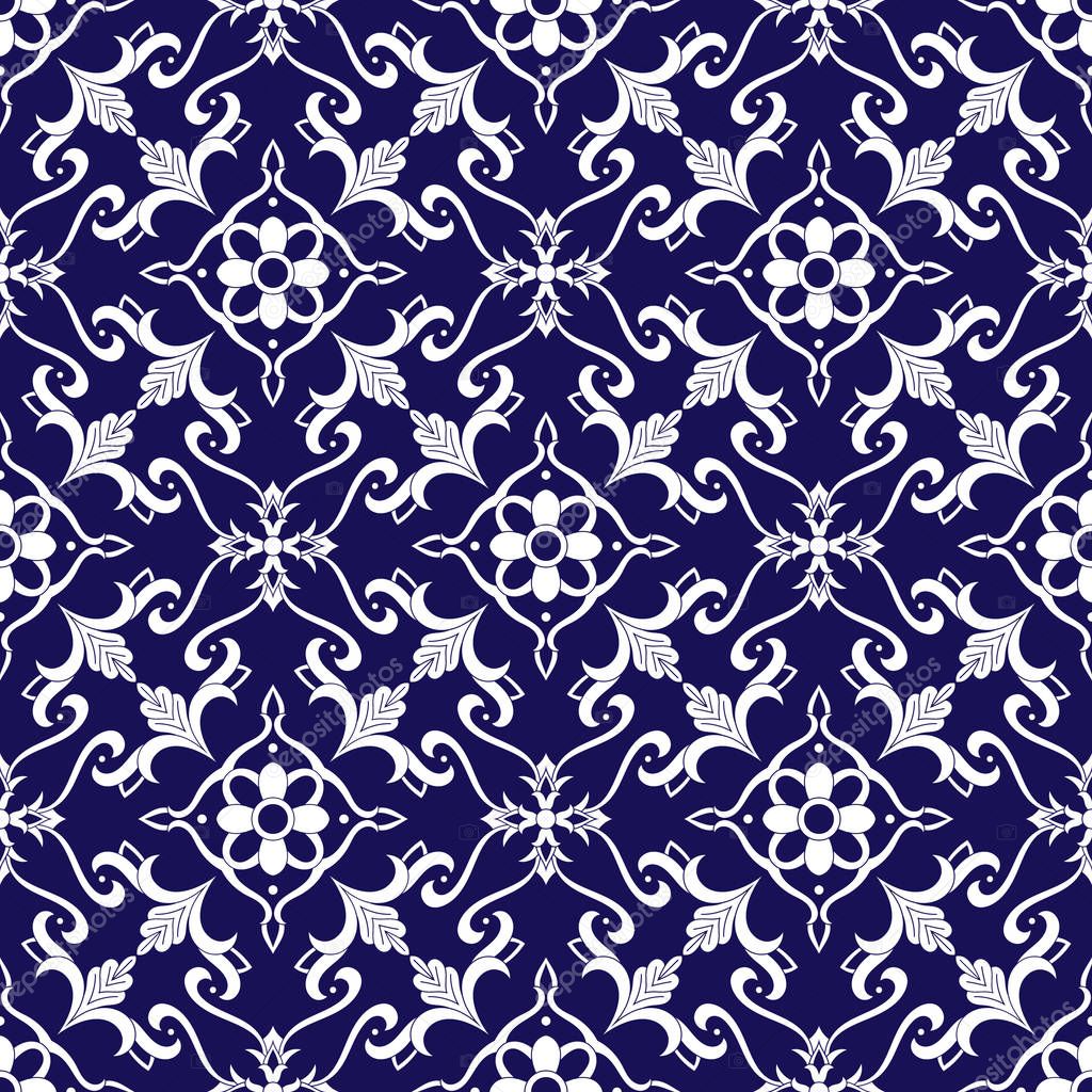 Spanish tile pattern vector