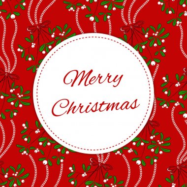 Vintage neşeli Noel kartı tasarım şablonu vektör