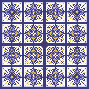 Kiremit tasarlamak vektör sorunsuz. Azulejo Portekizli fayans