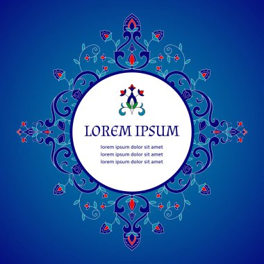 Çiçek desenli vektör çerçeve