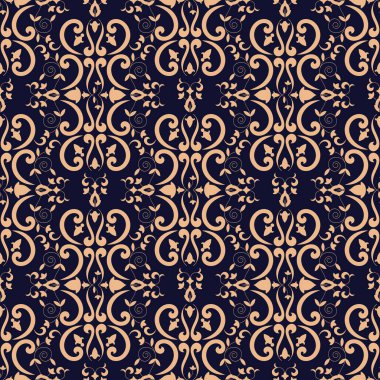 Barok çiçek desenli vektör sorunsuz