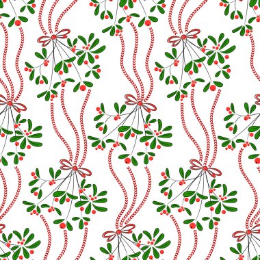 Kağıt ambalaj için vintage sorunsuz Noel tasarlamak vektör