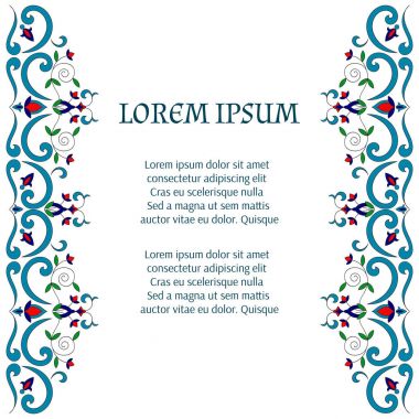 Arabesk sınır arka plan vektör