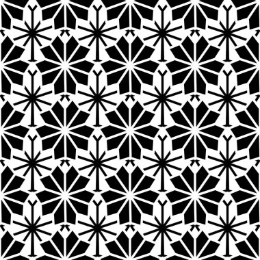 En az çiçek tasarlamak vektör. Modern çiçek siyah beyaz arka plan