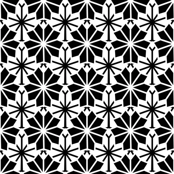 Mínimo vector patrón de flores. Fondo blanco negro floral moderno — Vector de stock