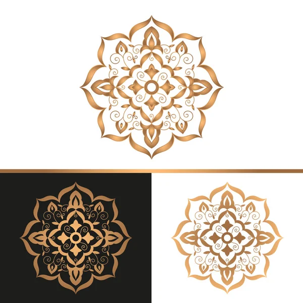 Vintage vector de mandala dorado — Vector de stock