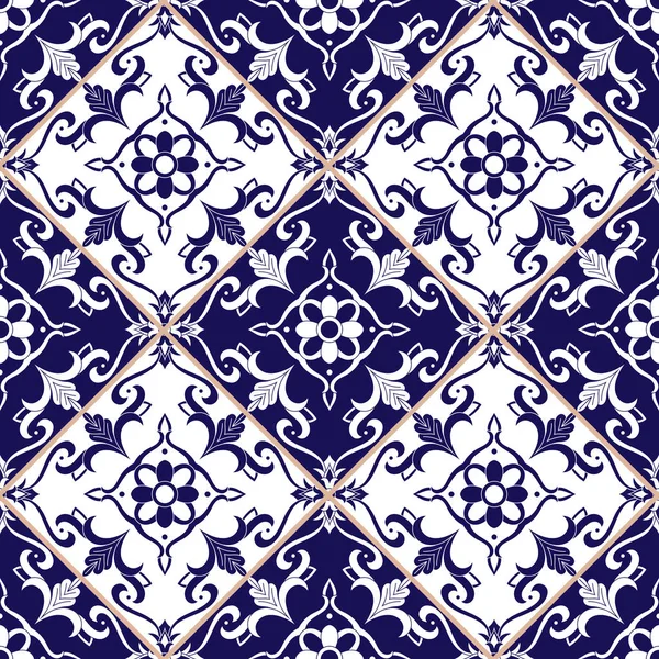 Portuguese tile pattern vector — Stock Vector