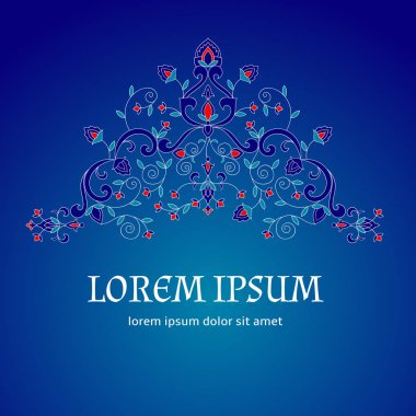 Çiçek desenli sınır vektör