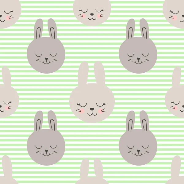 Cute baby wzór z mały króliczek — Wektor stockowy