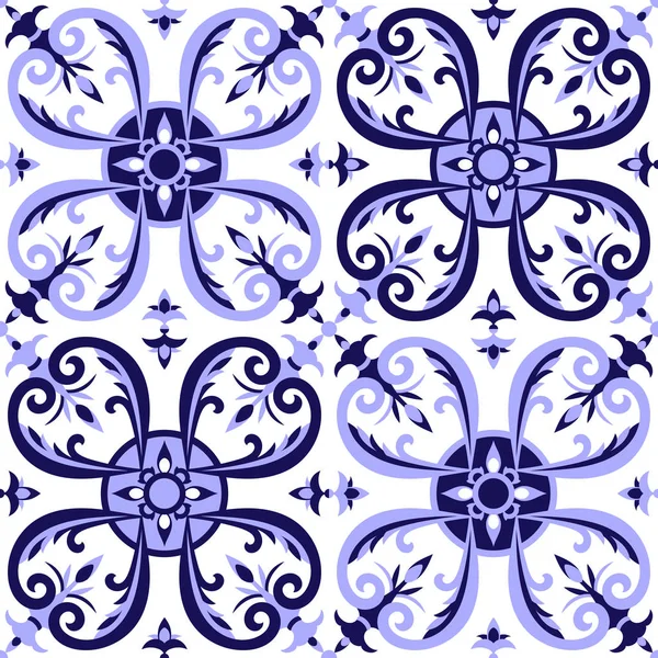 Mexicano azulejos padrão vector —  Vetores de Stock