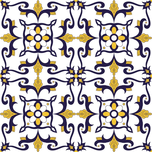 Portuguese tiles pattern vector — Stock Vector