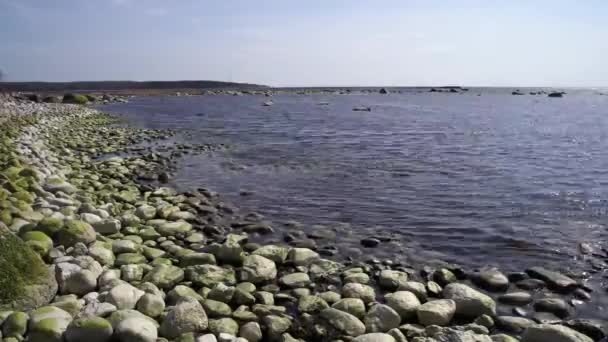 Skály Vlny Pobřeží Baltského Moře — Stock video