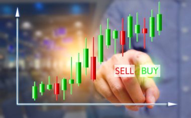 Hisse senedi ch ile sanal ekran butonuna basarak işadamı satın almak