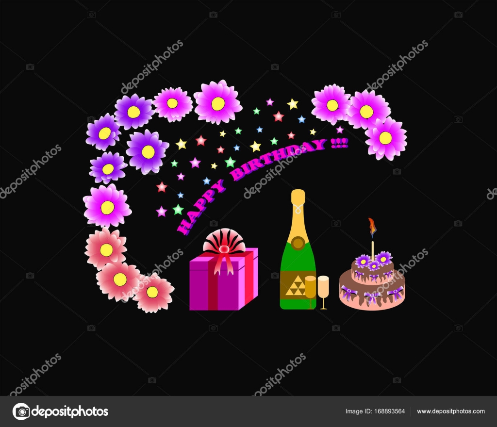 Card Happy Birthday Stock Vector C R8manova Card Happy Birthday Stock Vector C R8manova