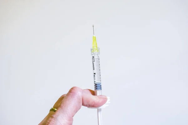 Syringe with the drug — Stock Photo, Image