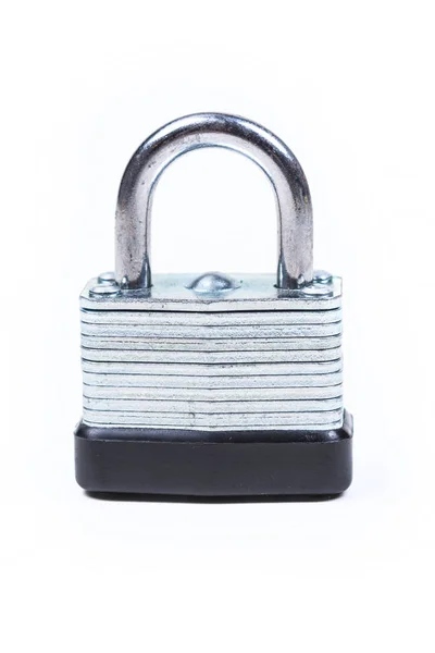 One silver padlock — Stock Photo, Image