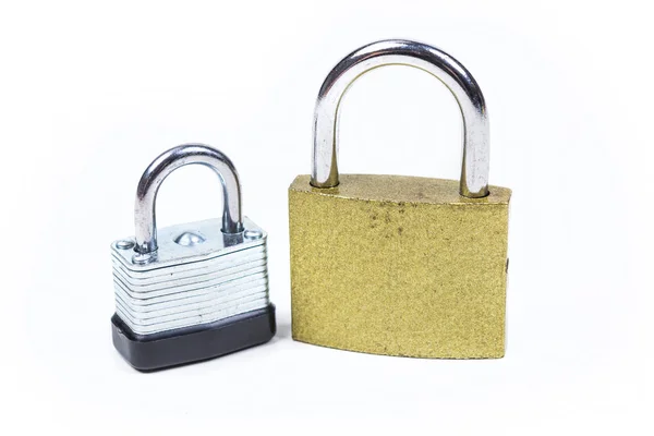 Two multicolored padlocks — Stock Photo, Image