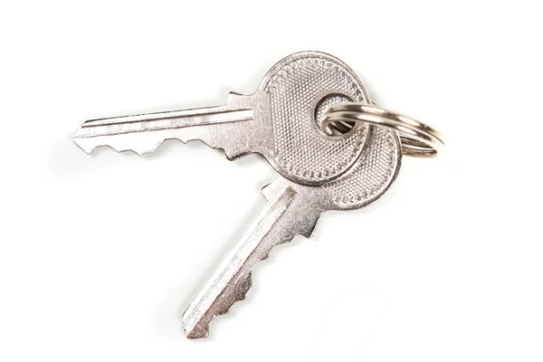 Två silver nycklar — Stockfoto