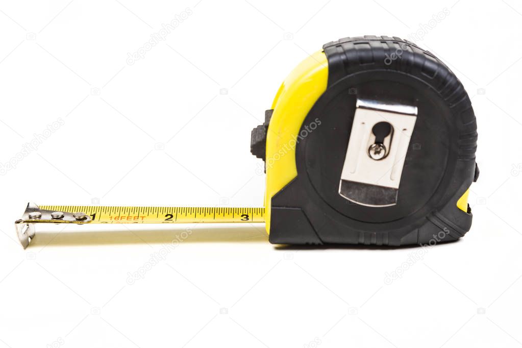 Black and yellow measuring tape
