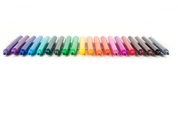 Rainbow colored pack of marker — Stock Photo, Image