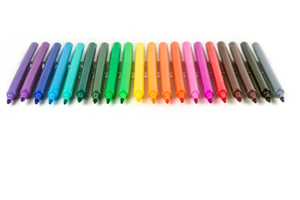 Rainbow kolorowe opakowanie markera — Zdjęcie stockowe