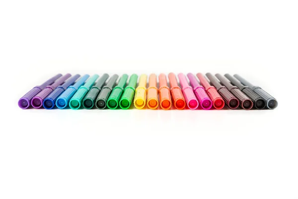 Rainbow colored pack of marker — Stock Photo, Image