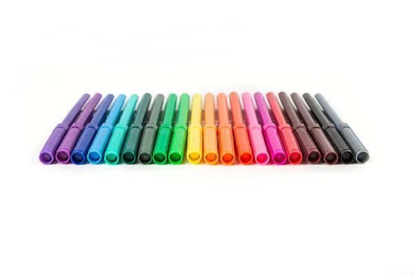 Rainbow colored pack of marker — Stock Photo, Image