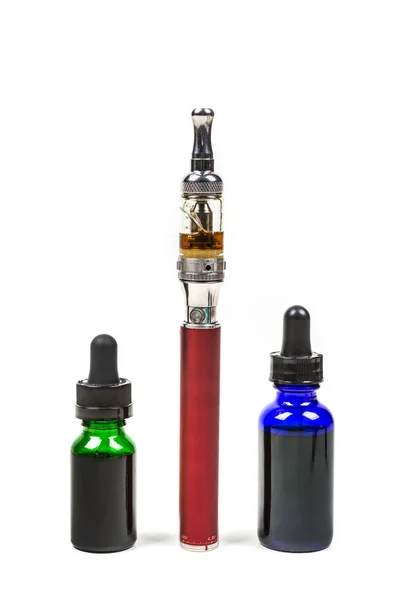 Ecigarette and flavored vape juice — Stock Photo, Image