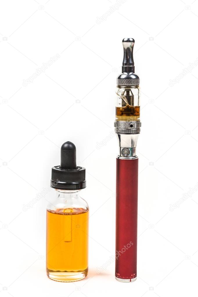 Ecigarette and flavored vape juice