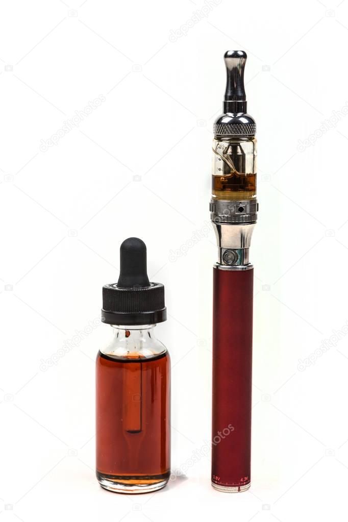 Ecigarette and flavored vape juice