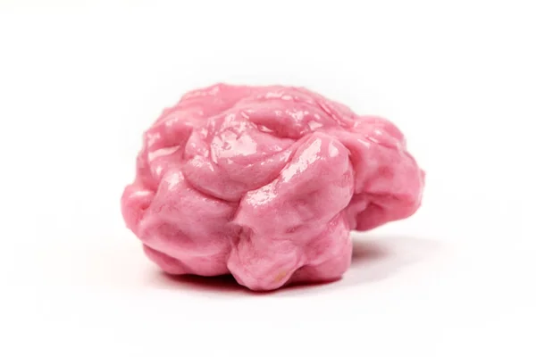 Çiğnenmiş pembe balonlu sakız