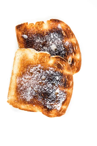Burned whole grain toast — Stock Photo, Image