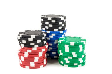 Poker çipleri yığını