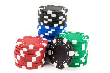 Poker çipleri yığını