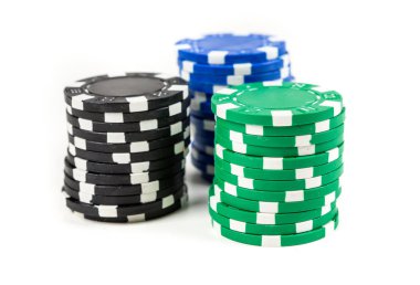Poker çipleri yığını