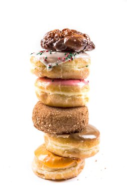 Bir yığın lezzetli Donuts