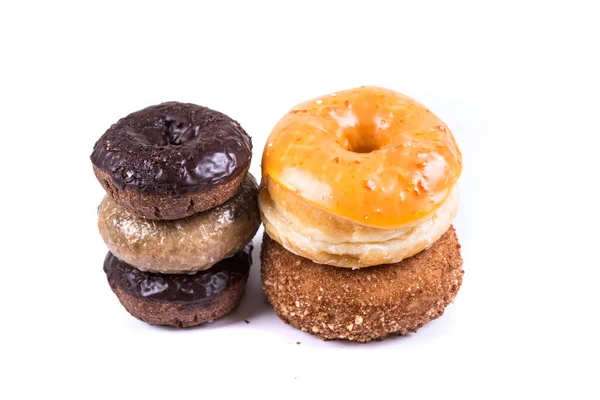 Sortierte glasierte und mattierte Donuts — Stockfoto