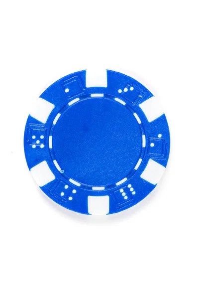 Chip de poker azul — Fotografia de Stock