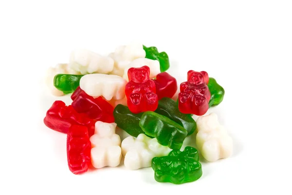 红色白色和绿色小熊 — 图库照片
