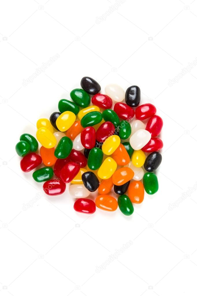 Multicolored jelly beans