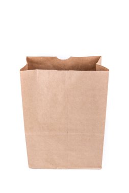 Düz kahverengi kağıt alışveriş çantası