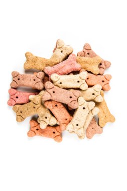 Çok renkli köpek bisküvi yığını