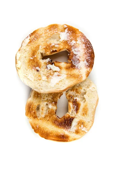 Düz beyaz tost tereyağlı simit