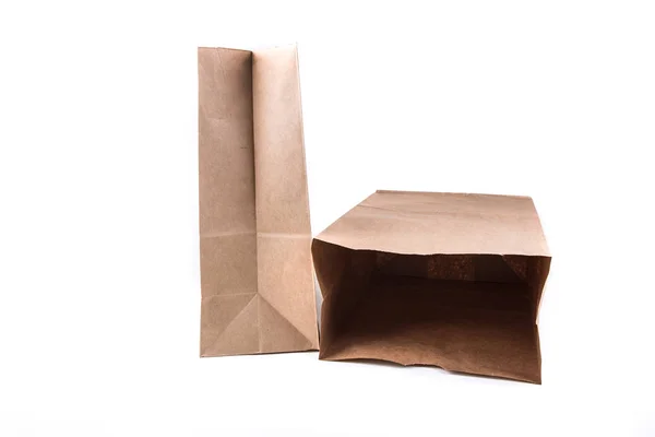 Zwykły papier brązowy torby na zakupy — Zdjęcie stockowe