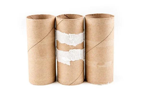 Kilka pustych papier toaletowy rolki — Zdjęcie stockowe